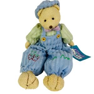 Create A Craft Chenille Stuffed Shelf Sitter Sand Filled Bear‎ NWT